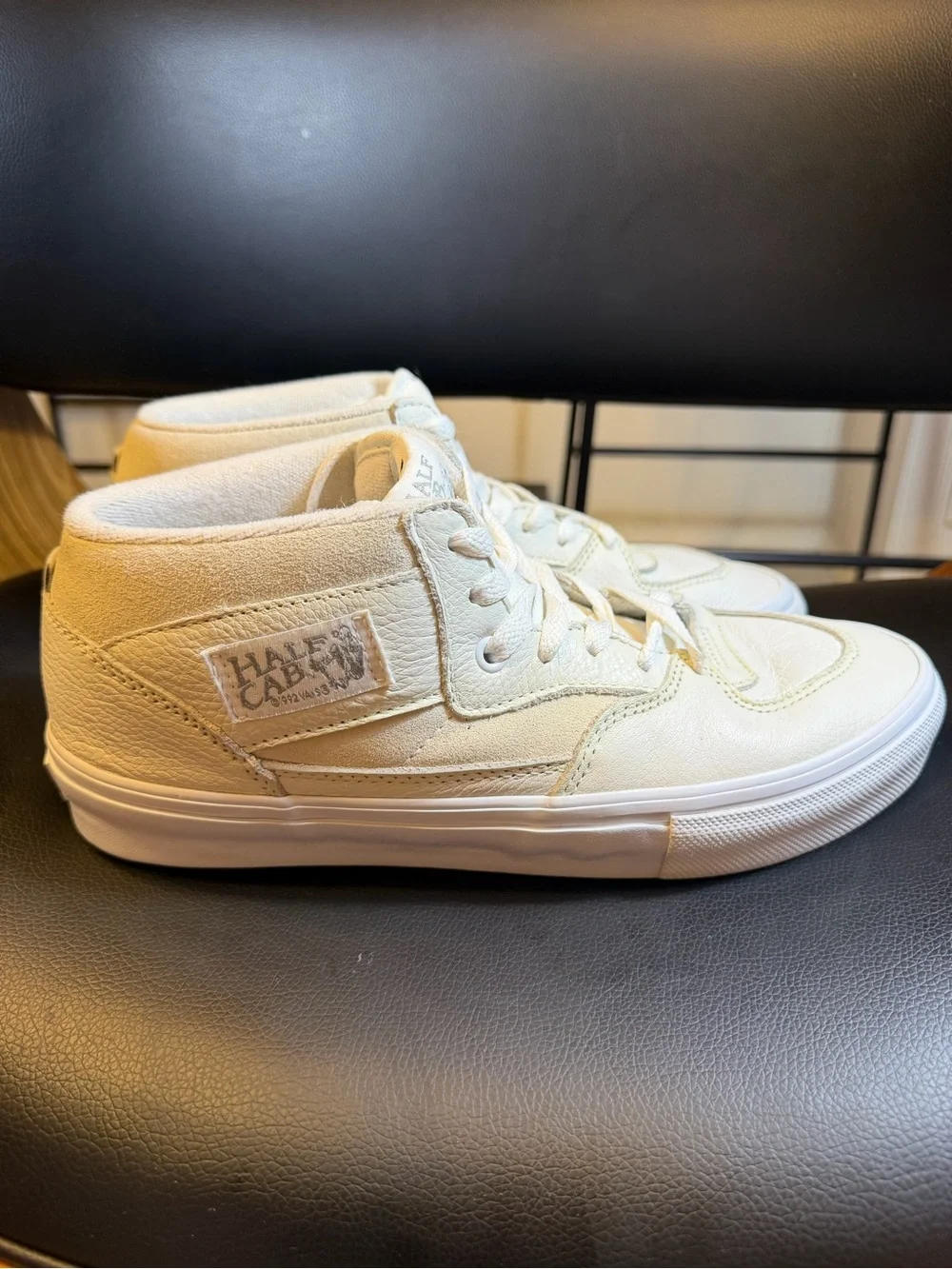 Vans Skate Half Cab 'Daz - White' mid-top skateboarding sneakers